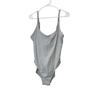 Andie Womens Ribbed One-Piece Swimsuit XXL Womens Ivory